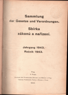 Sbírka zákonů a nařízení. Sammlung der Gesetze und Verordnungen