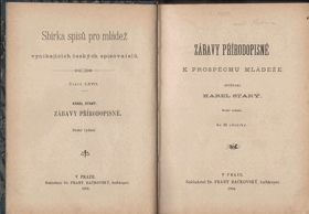 OBRÁZKY PŘÍRODY Zábavy přírodopisné k prospěchu mládeže.