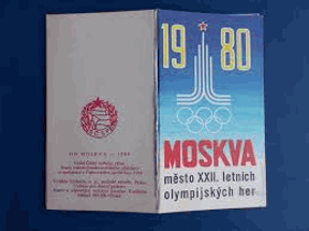 1980 MOSKVA Kapesní kalendář kalendářík Olympiáda hry Moskva Svaz SČSP