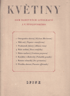 Květiny - 8 osm barevných litografií J.V. Štolovského. Ostropestřec obecný (Silybum ...