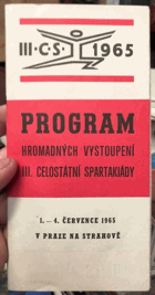 Československá spartakiáda 1965 PROGRAM!