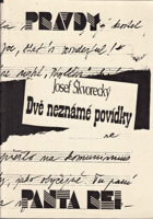 Dvě neznámé povídky - ze sbírky Povídky tenorsaxofonisty