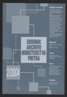 Sborník archivu ministerstva vnitra 2/2004