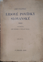 Lidové povídky slovanské 2 - vybrané rozpravy