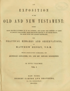 4SVAZKY An Exposition of the Old and New Testament with Practical remarks and observations