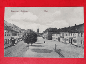 Greussen - Greußen, Durynsko - Thüringen, Tržiště - Markt (pohled)