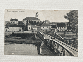 Staab. Partie mit der Brücke. Stod u Plzně - Plzeň (pohled)