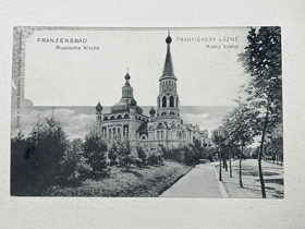 Františkovy lázně - ruský pravoslavný kostel. Franzensbad (pohled)