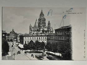Mainz - Gutenbergplatz und Dom (pohled)