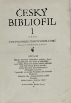 Český bibliofil - roč.2(Časopis spolku českých bibliofilů)