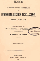 Bericht der Ophthalmologischen Gesellschaft. Heidelberg