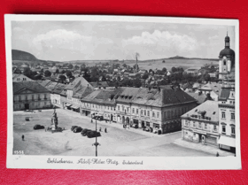 Šluknov - Schluckenau, Adolf Hitler Platz, Sudeteland, okres Děčín (pohled)