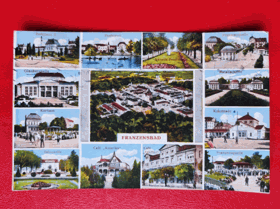 Františkovy Lázně - Franzensbad, okénková pohlednice (pohled)
