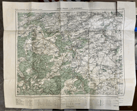 OKOLÍ PRAHY - I. KLADENSKO 1:75.000 MAPA - KLADNO KLADEN