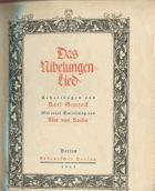 Das Nibelungenlied. Mit Zeichungen von Eduard Bendemann, Julius Hübner, U. Rethel u. C. Stilke. ...