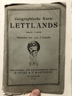 Geographische Karte Lettlands von Endzelin, J. 1926-1930; Publ.Karthographischen Institut-A. ...