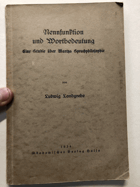 Nennfunktion und Wortbedeutung - eine Studie über Martys Sprachphilosophie