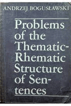 Problems of the thematic-rhematic structure of sentences