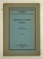 Sprachtheoretische Studien