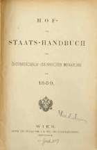 Hof- und Staats-Handbuch der Österreichisch-Ungarn Monarchie  für das Jahr 1888?