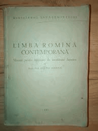 Limba romînă contemporană. Manual pentru In- stitutiile de învăţămînt Superior
