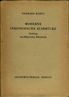 Moderne indonesische Ausdrücke - Nachtrag zum Malayischen Wörterbuch