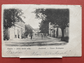 Josefov - Dolní široká ulice. Josefstadt - Untere Breitegasse