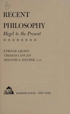 Recent Philosophy - Hegel to the Present