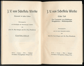 3SVAZKY Scheffels Werke - Auswahl in sechs Teilen. 1-6 (6 Teile in 3 Büchern komplett)