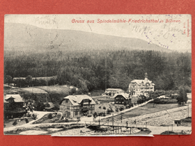 Gruss aus Spindelmühle-Friedrichsthal in Böhmen JOSEF ERLEBACH'S HOTEL ZUR KRONE