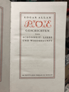 Geschichten von Schönheit, Liebe und Wiederkunft - Poe, Edgar Allan. Berlin Propyläen o J