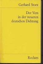 Der Vers in der neueren deutschen Dichtung