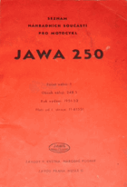 JAWA 250 - seznam náhradních součástí