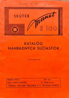 Skúter Manet S 100 - katalóg náhradných súčiastok