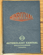 Nikrothal. Katalog. Verlag- Göteborg, Kanthal