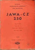 JAWA-ČZ 250 typ 353 - seznam náhradních součástí