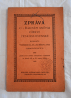 Zpráva o I. řádném sněmu církve československé konaném ve dnech 28., 29., a 30. března ...