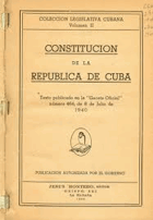 Constitution of the Republic of Cuba. Ústava Kubánské republiky. Editora Política, La Habana