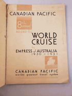 1930-1931 Canadian Pacific Round the World Cruise by Empress of Australia
