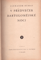 V předvečer bartolomějské noci