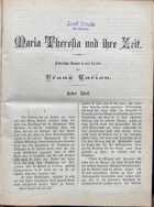 Maria Theresia und ihre Zeit 1-3. Historischer Roman in drei Theilen in einem Band gebunden