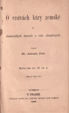 O vrstvách kůry zemské a skamenělých tvorech v nich obsažených