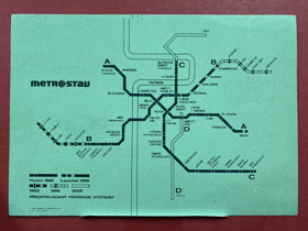 METRO PRAHA METROSTAV provoz, předpokládaný program výstavby