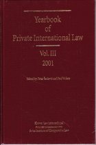 Yearbook of private international law. Volume III - 2001