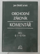 3SVAZKY Obchodní zákoník 1-4, komentář § 1 - 775(DÍL 2 CHYBÍ!!!!)