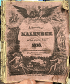 Leitmeritzer Allgemeiner Schreib-, Haus- und Wirtschafts-Kalender auf das Jahr 1838. Jahrgang 21