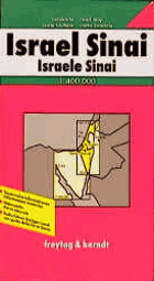 Israel, Sinai, Heiliges Land, Autokarte. Israele, Sinai, Terra Santa, carta stradale