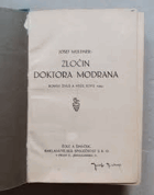 Zločin doktora Modrana - román živlů a hrůz r. 1999.