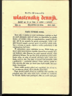 Česko-Slowanský wlastenecký dennjk - wlásst pro lid po kragi, w městech a wesnicjch 1849