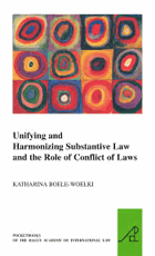 Unifying and harmonizing substantive law and the role of conflict of laws.